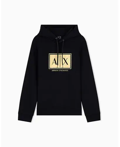 Armani Exchange - Black and Gold Box Hoodie