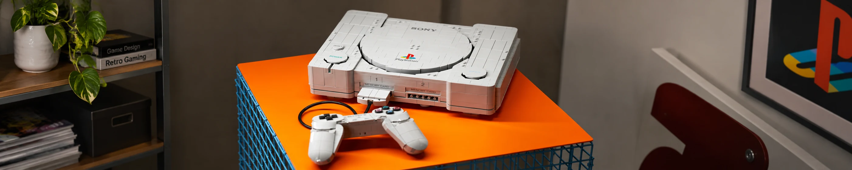 LEGO PlayStation 1 (72306) set on display