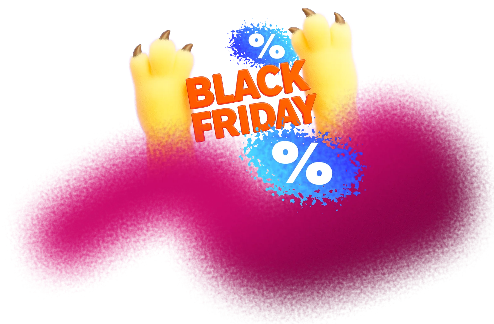 Лапы с надписью Black Friday