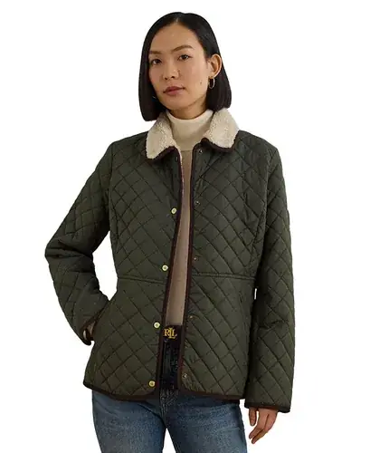 Lauren Ralph Lauren - Quilted Coat with Sherpa Collar