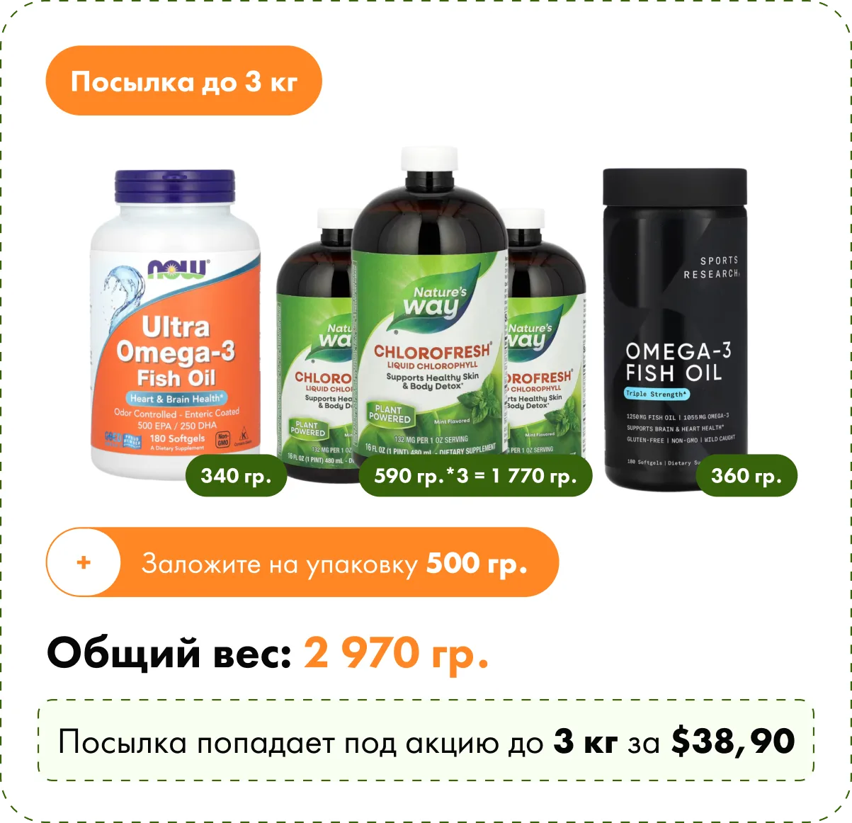 Parcel up to 3 kg