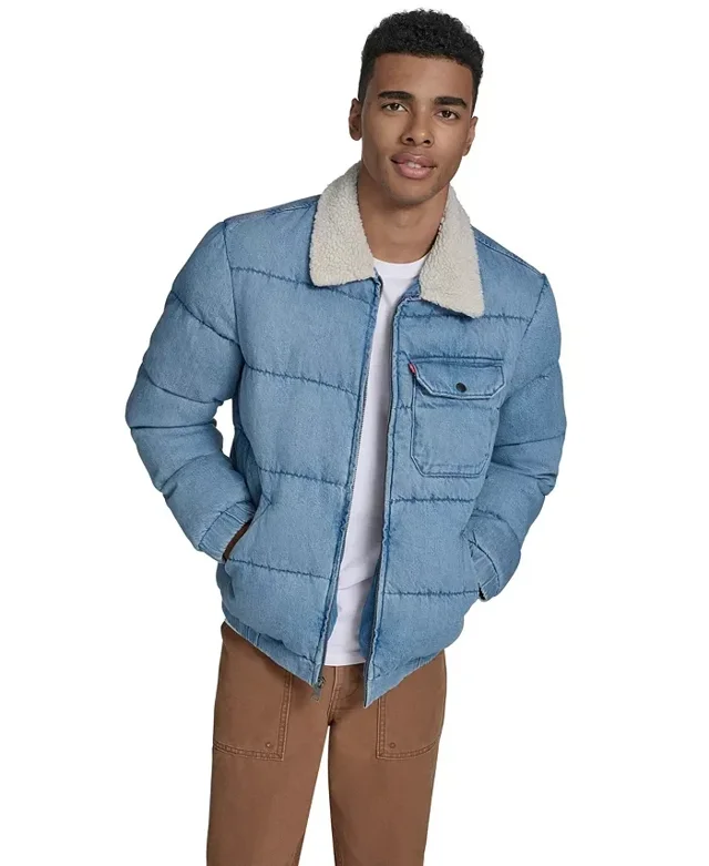 Levi's Джинсовая стеганая куртка с воротником шерпа