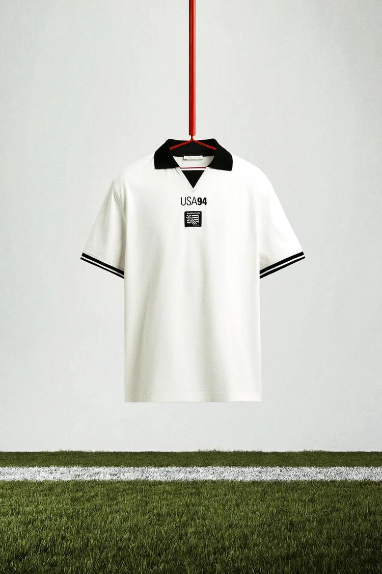 Zara: контрастное поло USA 94, FIFA Classics