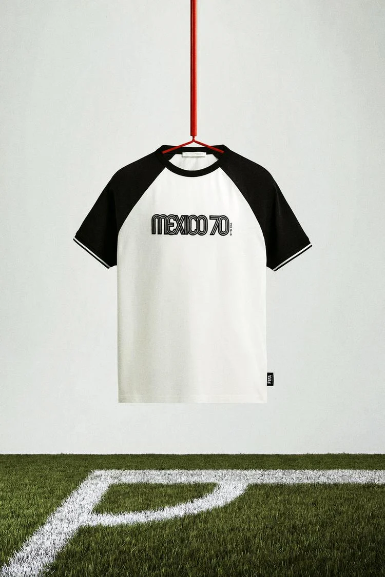Zara: футболка колор-блок Mexico 70, FIFA Classics